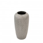 Ceramic 12" Vase, Silver