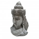 Resin 33" Buddha Head, Grey
