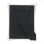 Marble, 4x6 Curved Photo Frame, White
