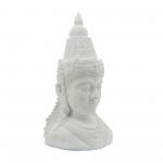 Resin, 28"h Buddha Head, White