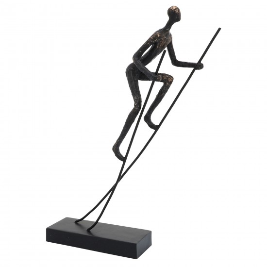 Resin, 15"h Man On Stilts, Bronze