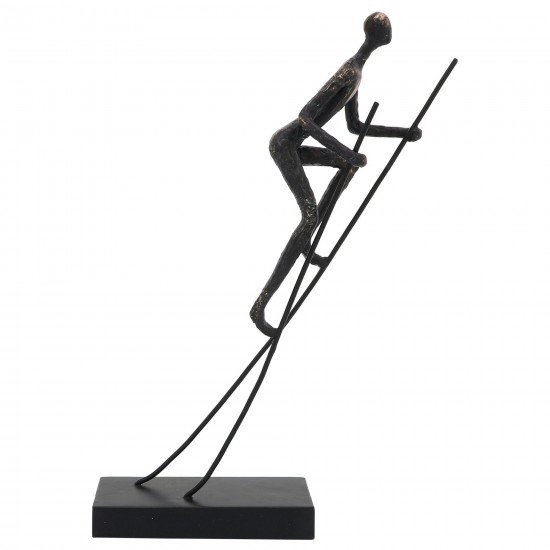 Resin, 15"h Man On Stilts, Bronze