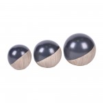 Cer, S/3 4/5/6", 2-tone Orbs, Cream/blk