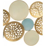 Metal, Q 34"l Cut-out Wall Discs, Multi Wb