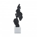 Metal 16" Silence Please Deco, Black