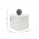 Marble, 5x7 Box W/ Orb, White