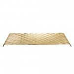 S/2 Decorative Hammered Metal Tray, Gold/silver