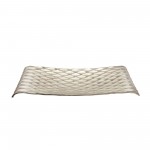 S/2 Decorative Hammered Metal Tray, Gold/silver