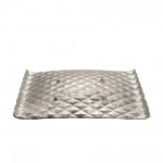 S/2 Decorative Hammered Metal Tray, Gold/silver