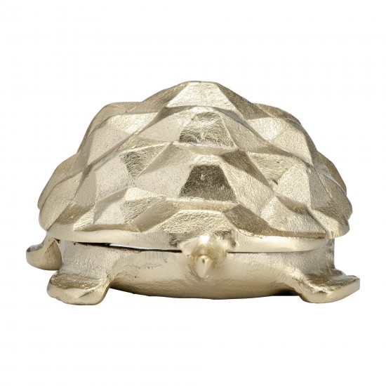 Metal,8",walking Tortoise ,champagne