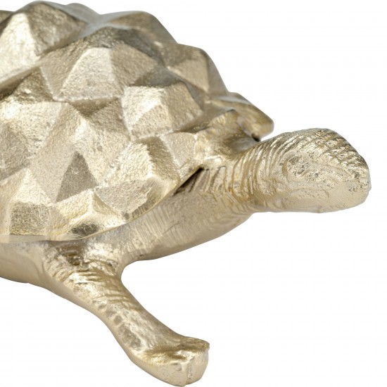 Metal,8",walking Tortoise ,champagne