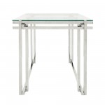 Metal 24" Side Table, Silver