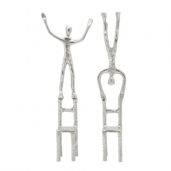 S/2 Men On Chair, Silver