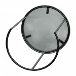 Metal, S/2 22/24" Round Side Tables, Black Pearl