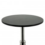 22" Metal Side Table W/ Orb Base, Nickel