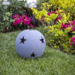 Ceramic 12" Star Orb, Matte Gray