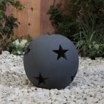 Ceramic 12" Star Orb, Matte Gray