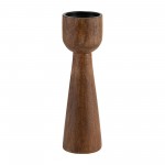 Wood, 15"h Candle Holder, Natural