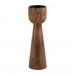 Wood, 15"h Candle Holder, Natural