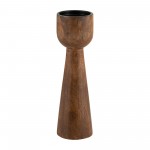 Wood, 15"h Candle Holder, Natural