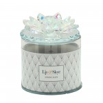 Crystal 5"soy Candle Lotus Box, Rainbow 13oz