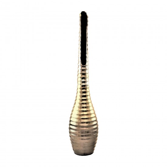 Metal,26",shell Elongated Vase,gold