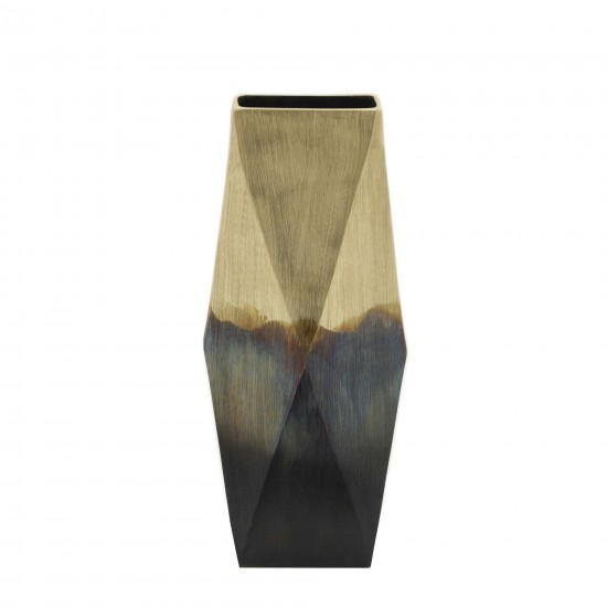 17"h Ombre Vase, Gold