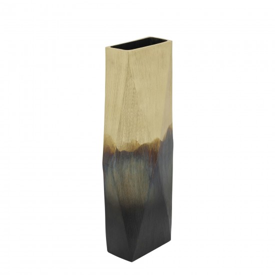 17"h Ombre Vase, Gold