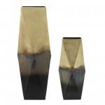 17"h Ombre Vase, Gold