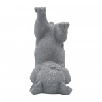 Resin, 14"h Yoga Dog, Gray