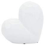 White Ceramic Heart, 8"