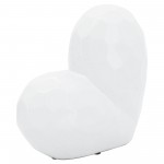 White Ceramic Heart, 8"