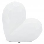 White Ceramic Heart, 8"