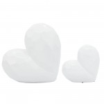 White Ceramic Heart, 8"