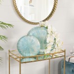 11" Decorative Metal Vase, Turq