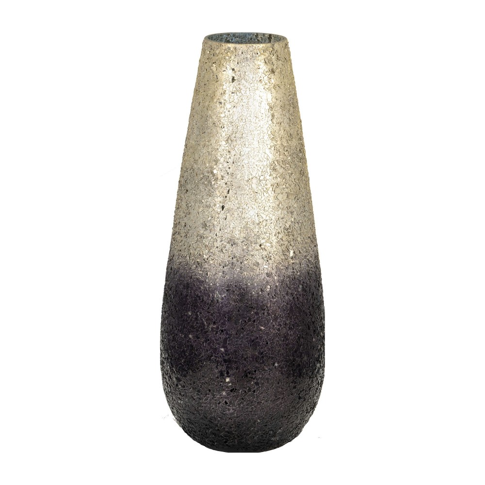 18" Crackled Vase, Plum Ombre