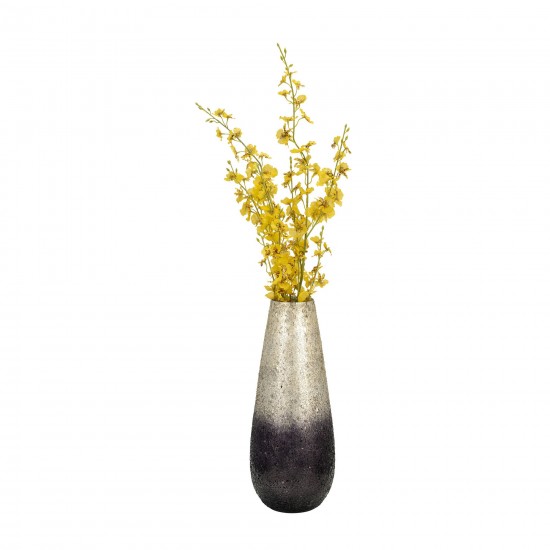 18" Crackled Vase, Plum Ombre