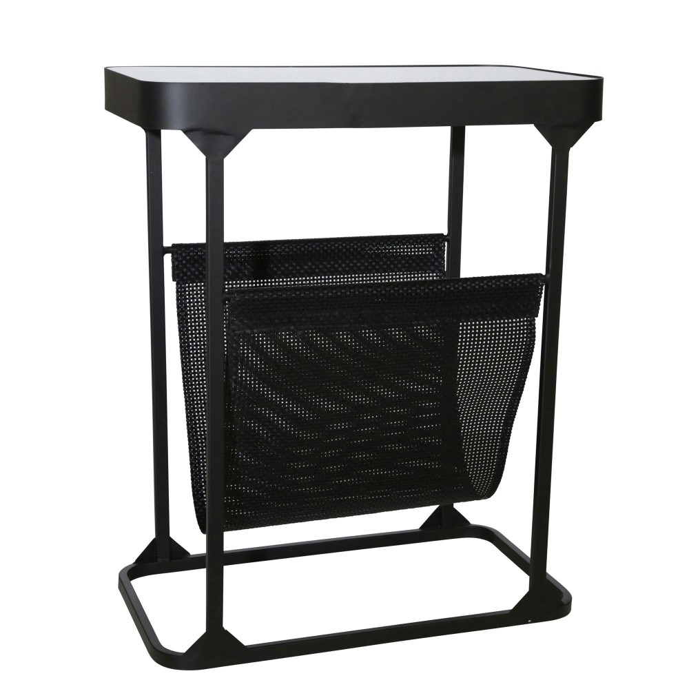 Metal 22" Magazine Rack, Black