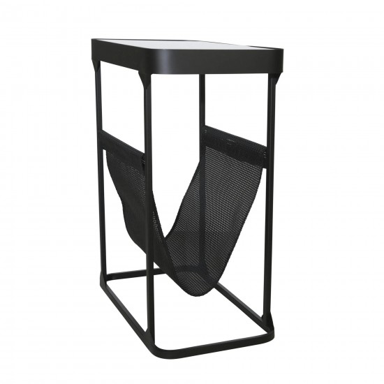 Metal 22" Magazine Rack, Black