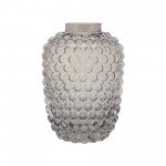 Glass, 8''h, Bubbled Vase, Brown