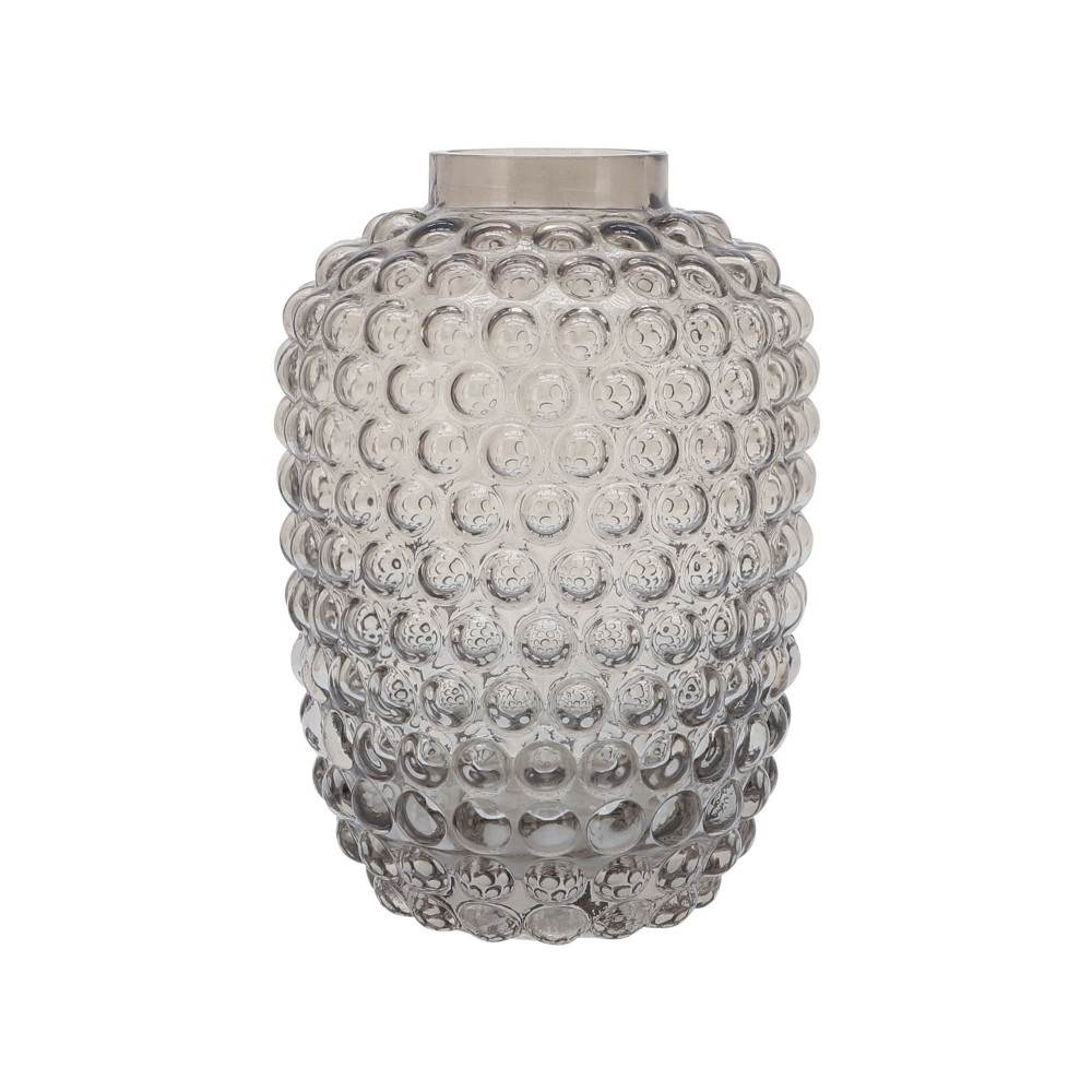 Glass, 8''h, Bubbled Vase, Brown