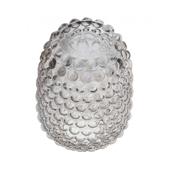 Glass, 8''h, Bubbled Vase, Brown