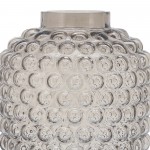Glass, 8''h, Bubbled Vase, Brown