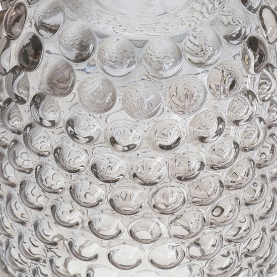 Glass, 8''h, Bubbled Vase, Brown