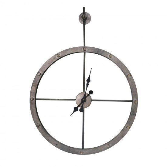 Ec, Numberless Hangingmetal Clock, Wb