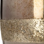 Glass, 20" Metallic Vase, Champagne