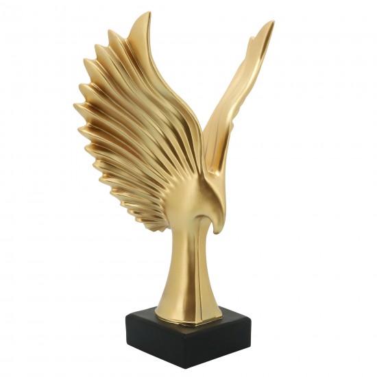 Resin 20"h Eagle Table Accent, Gold