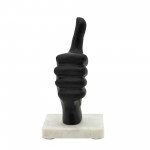 8" Metal Thumbs Up, Black
