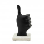 8" Metal Thumbs Up, Black