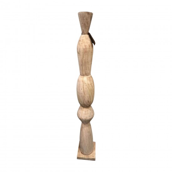 Wood, 48" Totem Pillar, Brown